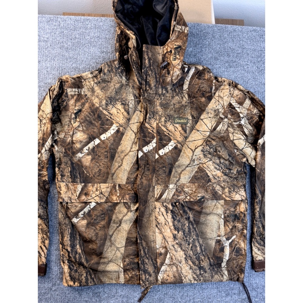 Gamehide Mens XL Camo Hunting Jacket Naked North Hooded Pullover Workwear Brown
